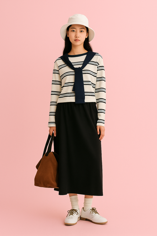 Conjunto Dushu com Estampa de Partitura Musical