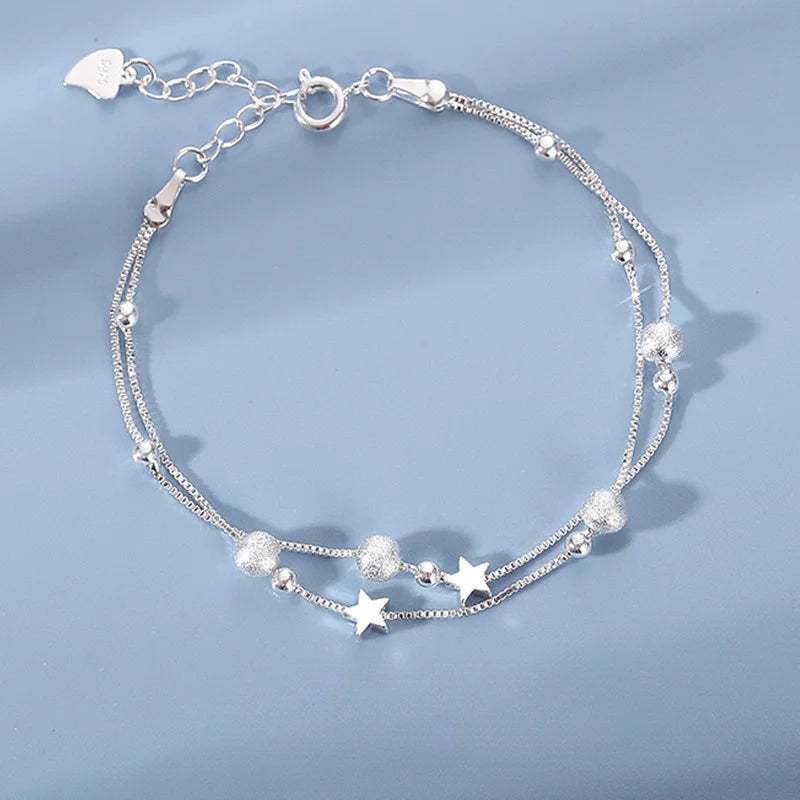 Pulseiras de Corrente com Pingentes de Estrela