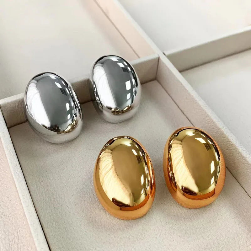 Brincos de Aço Inoxidável Estilo Minimalista & Elegante