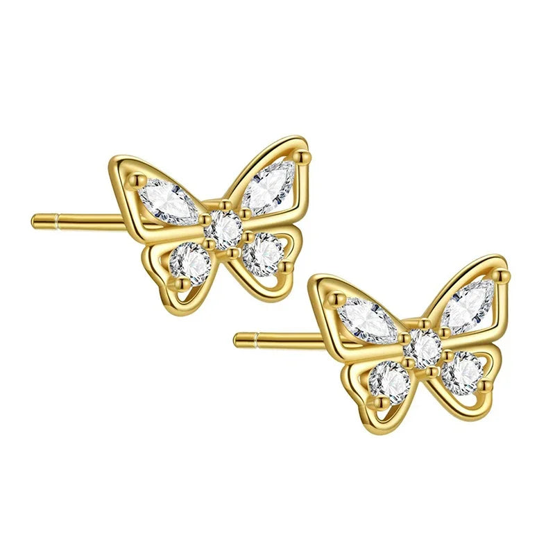 Brincos Huitan de Borboleta com Zircônia