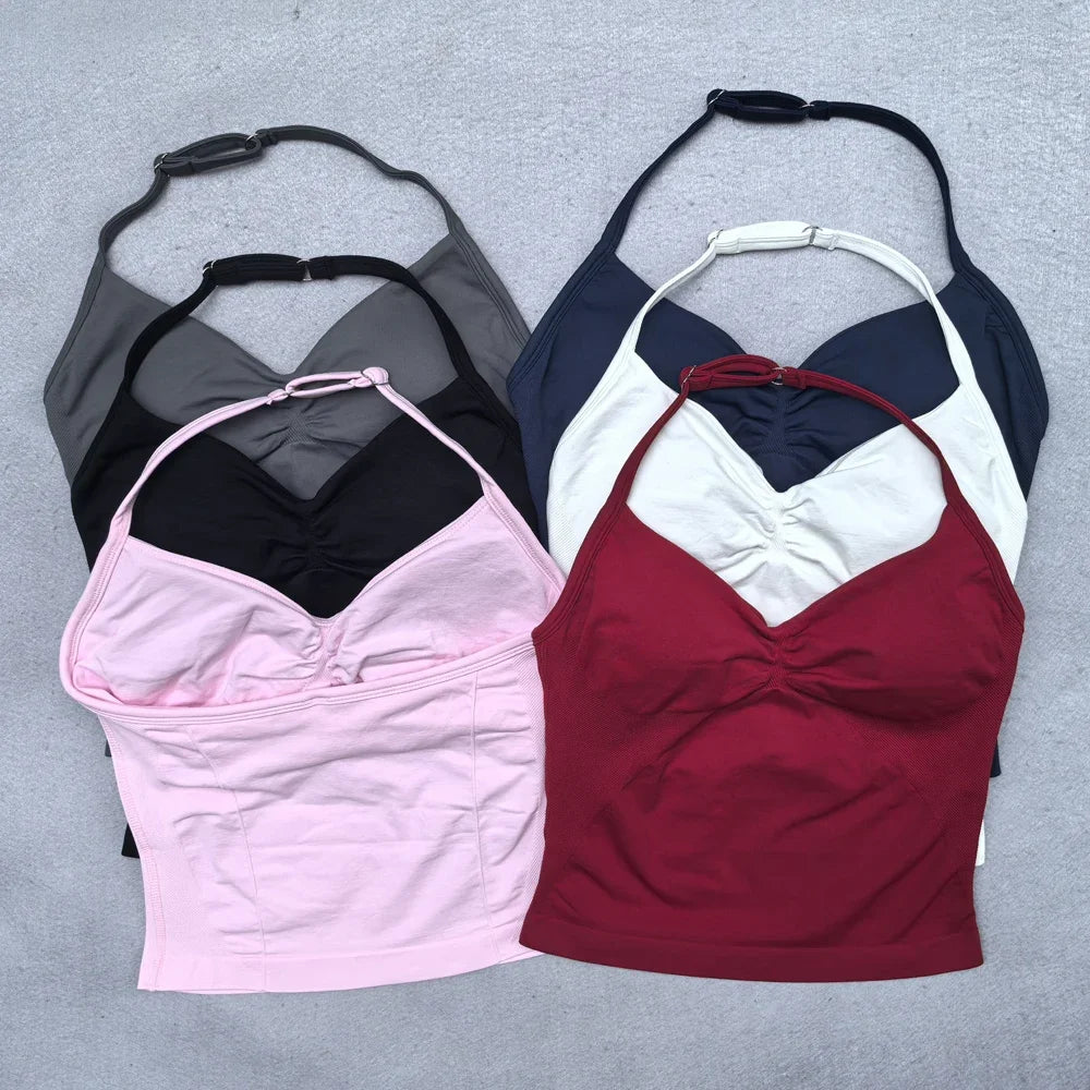 Conjunto de Ioga Sem Costura & Alças Ajustáveis