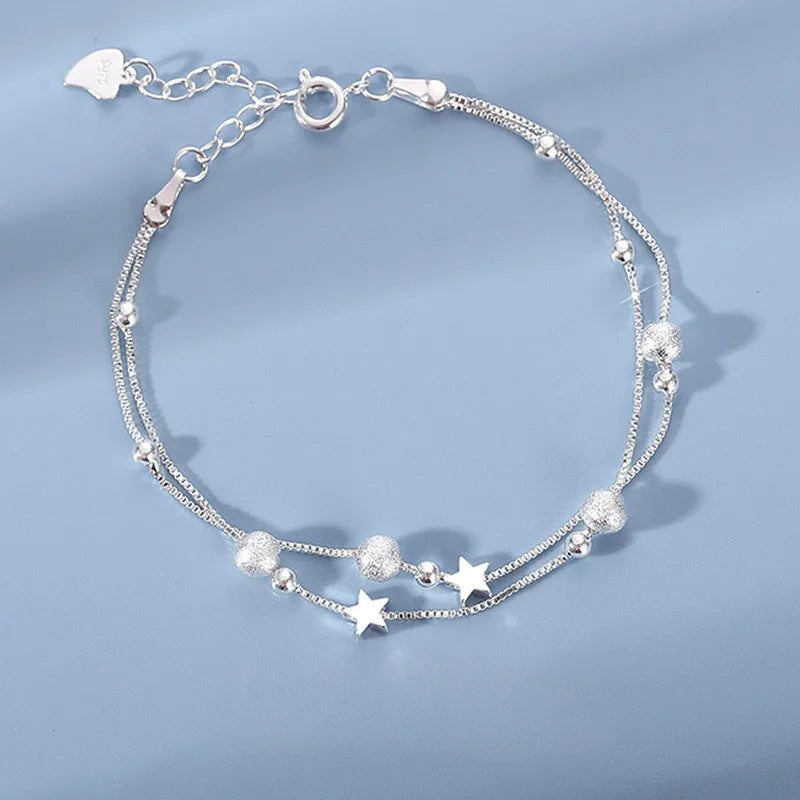 Pulseiras de Corrente com Pingentes de Estrela