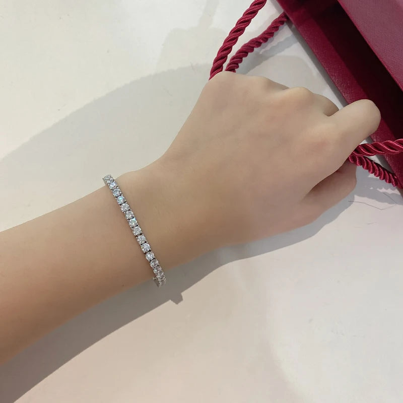Pulseira Meekcat de Moissanita Colorida