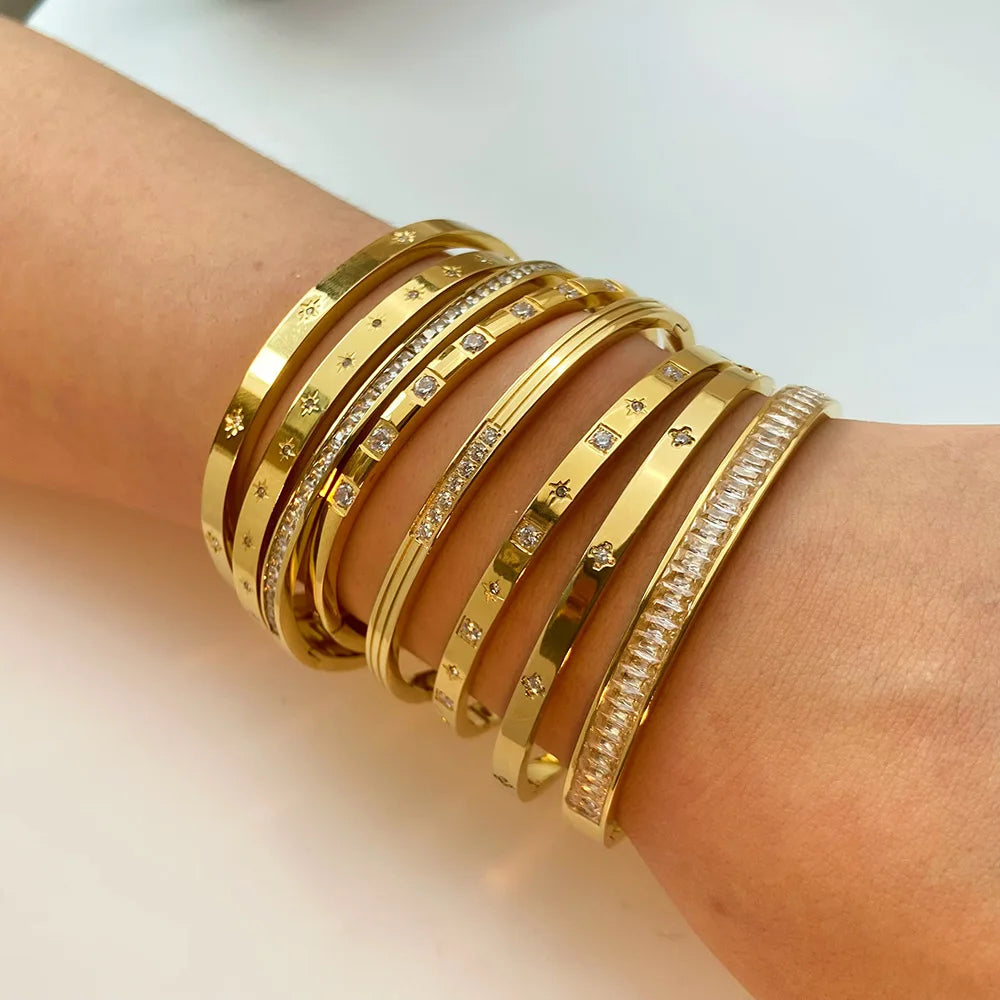 Pulseiras de Zircônia Cúbica à Prova D'água