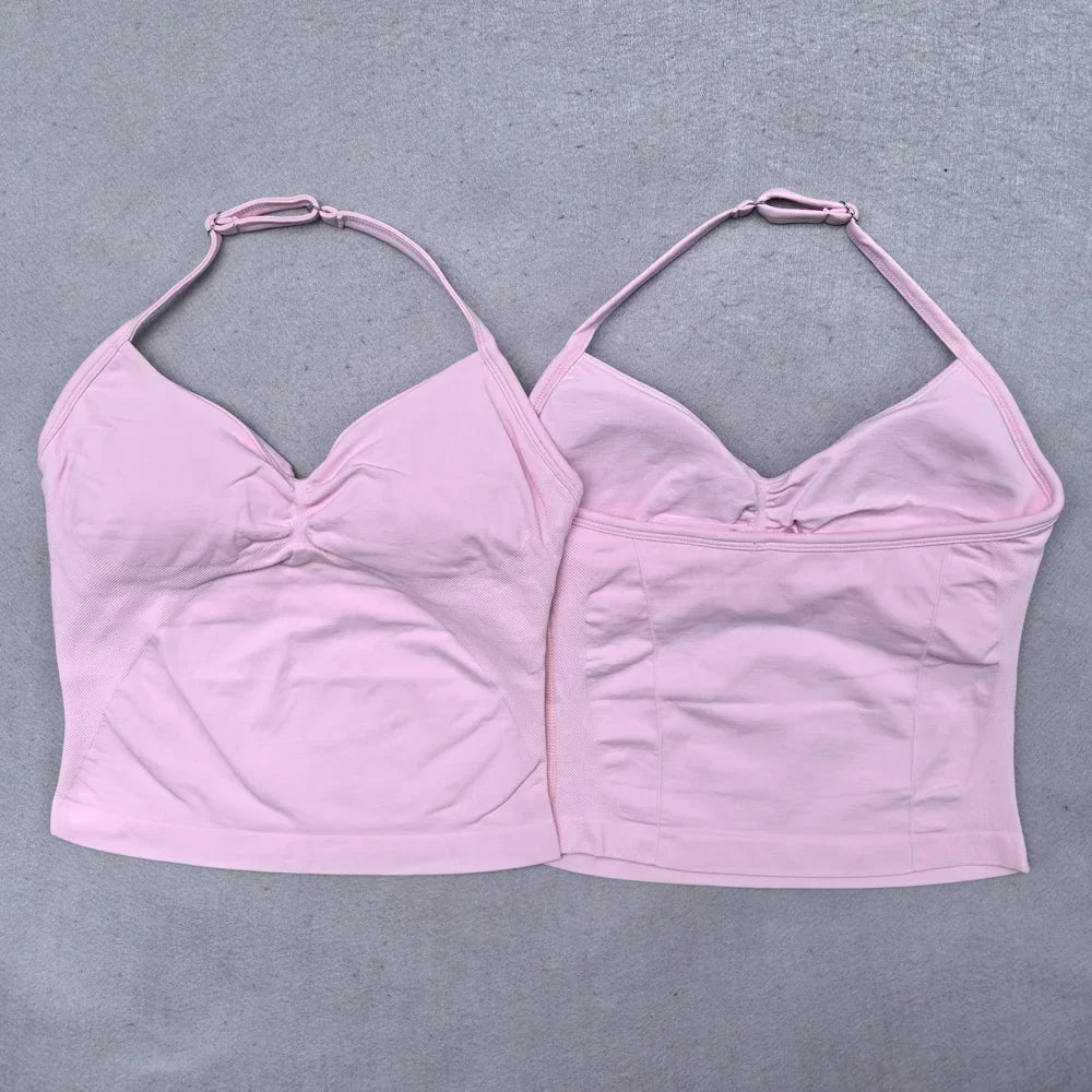 Conjunto de Ioga Sem Costura & Alças Ajustáveis