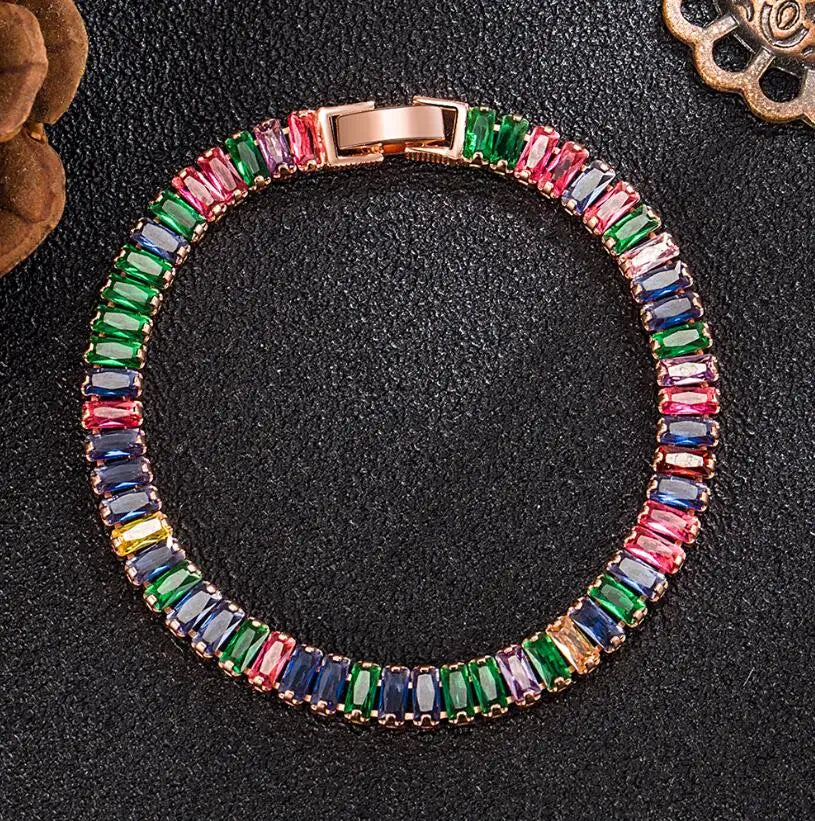 Pulseira Meekcat de Moissanita Colorida