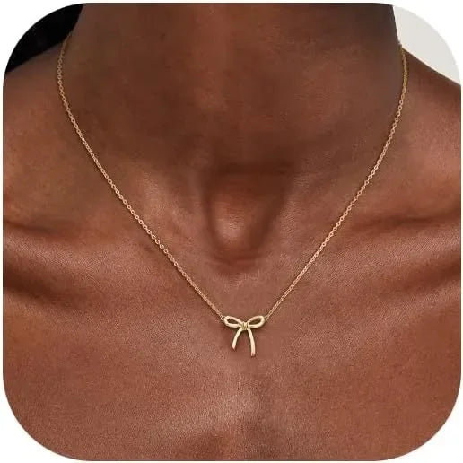 Colar com Laço Banhado a Ouro