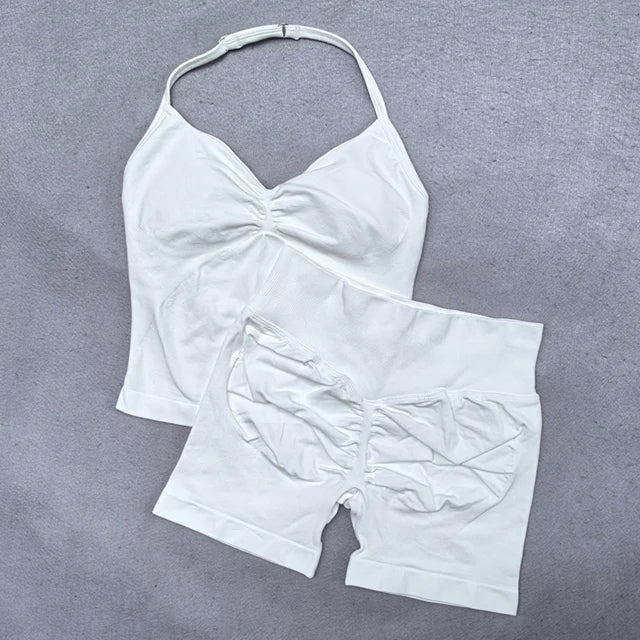 Conjunto de Ioga Sem Costura & Alças Ajustáveis