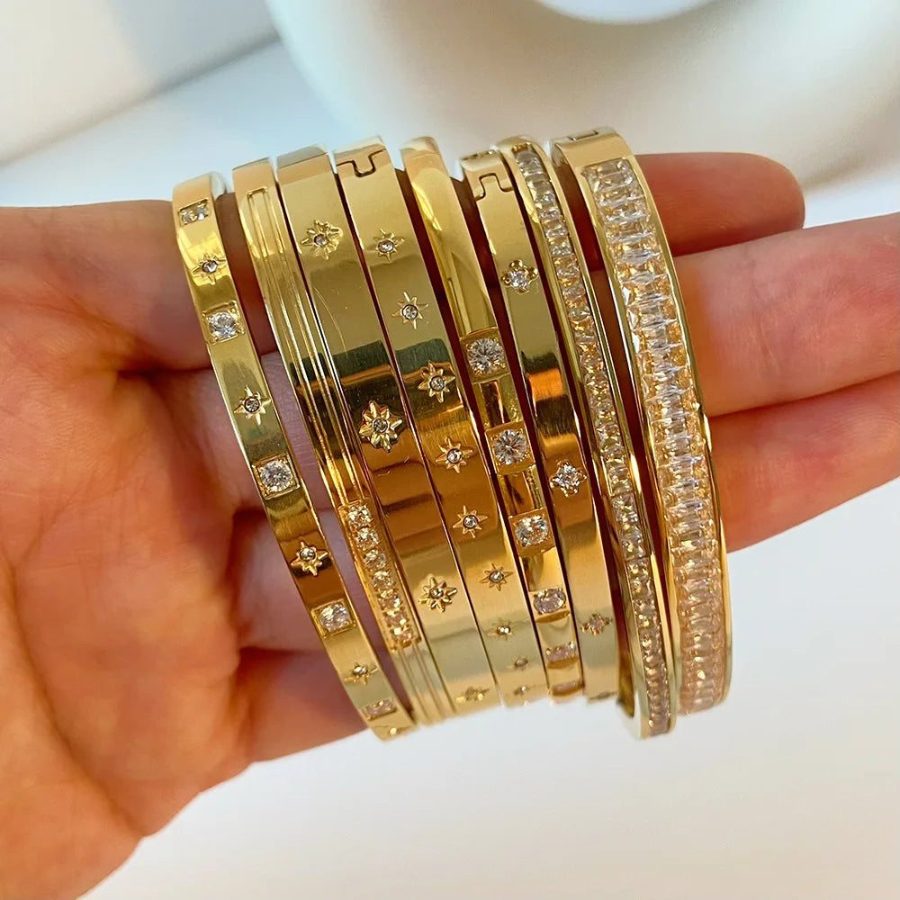 Pulseiras de Zircônia Cúbica à Prova D'água