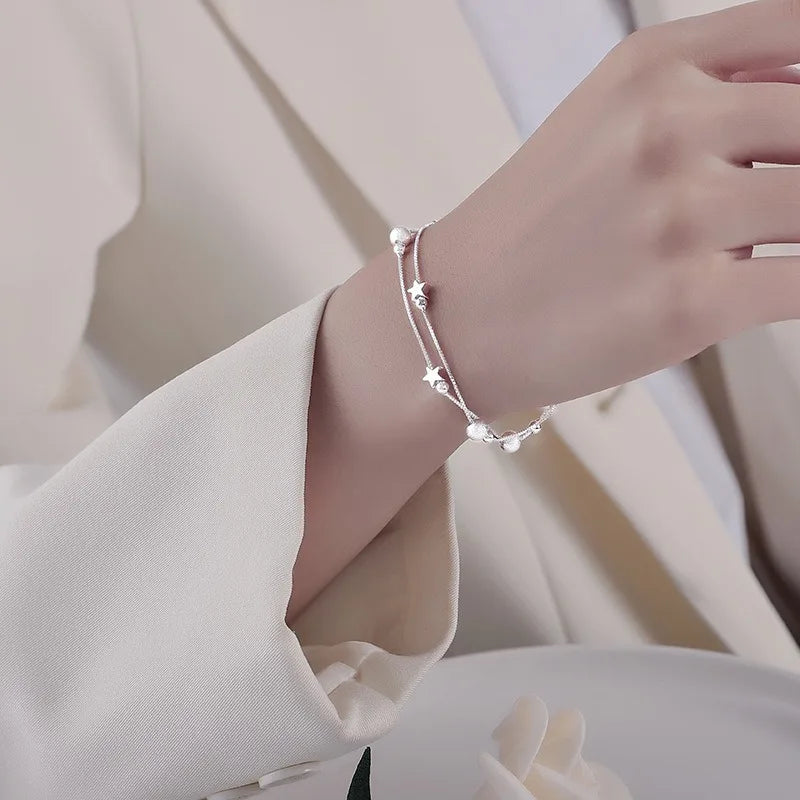 Pulseiras de Corrente com Pingentes de Estrela