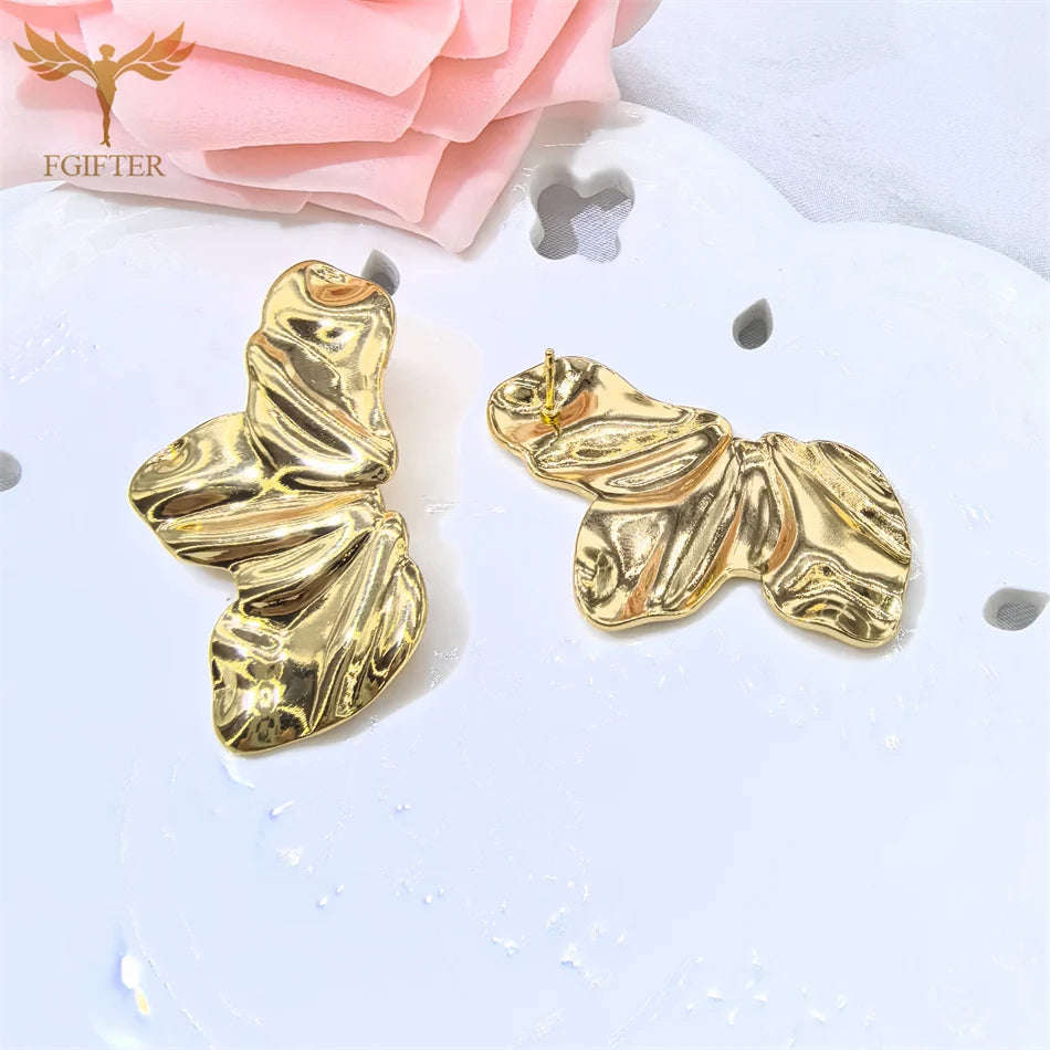 Brincos de Hipérbole com Design de Flor