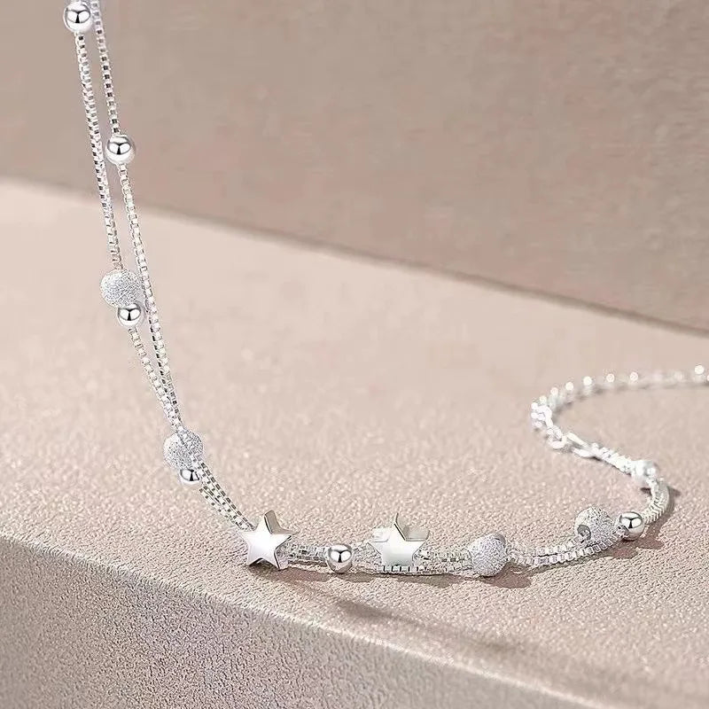 Pulseiras de Corrente com Pingentes de Estrela