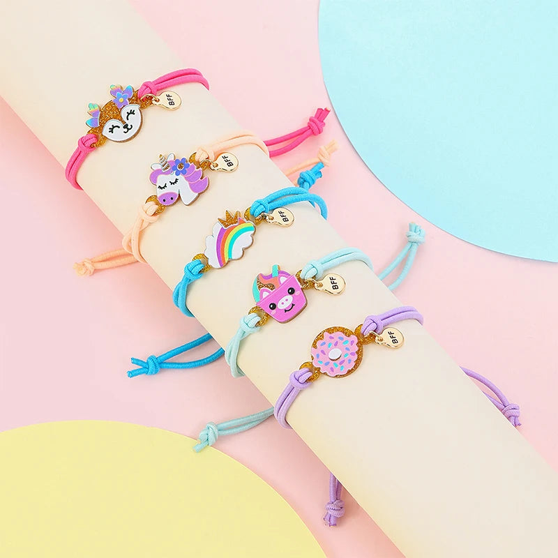 Pulseira Qpeach Arco-íris e Borboleta