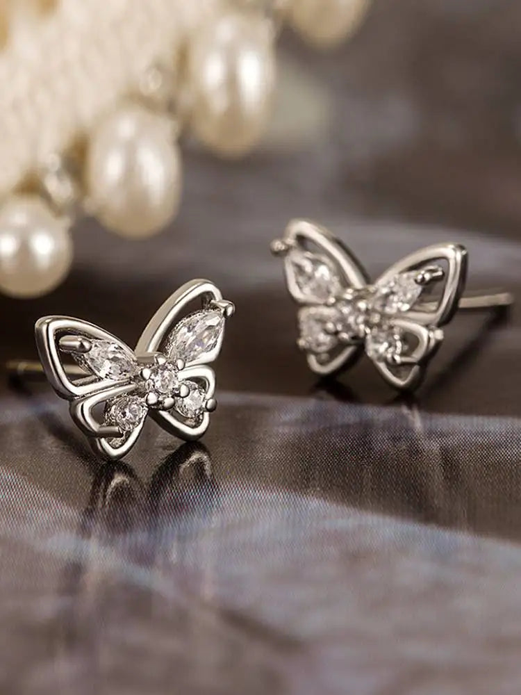 Brincos Huitan de Borboleta com Zircônia