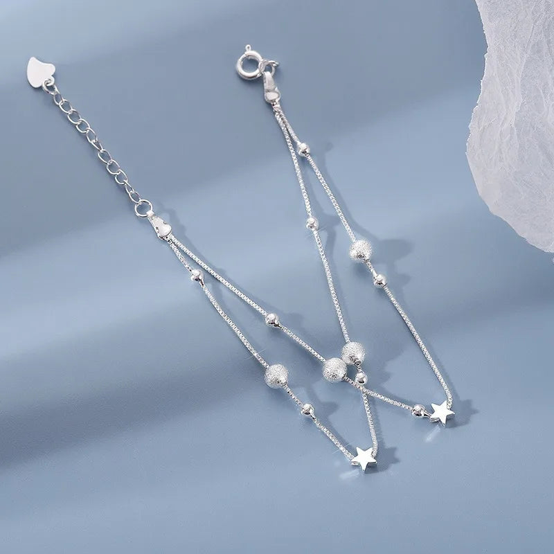 Pulseiras de Corrente com Pingentes de Estrela