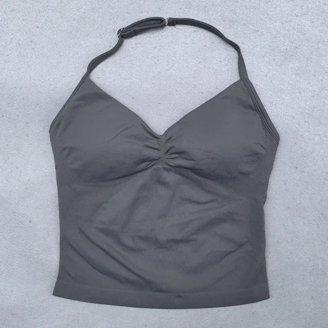 Conjunto de Ioga Sem Costura & Alças Ajustáveis