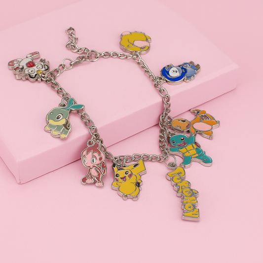 Pulseira de Metal com personagens Pokemon