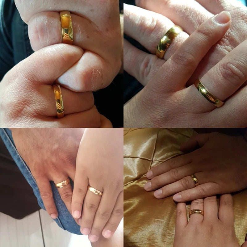 Anéis Letdiffery de Casamento de Aço Inoxidável