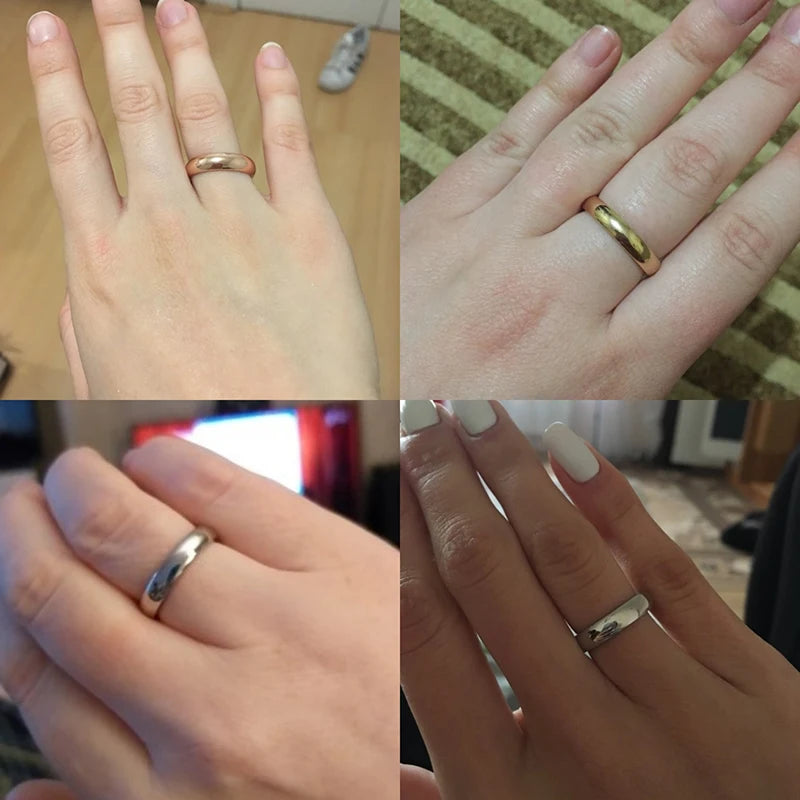 Anéis Letdiffery de Casamento de Aço Inoxidável