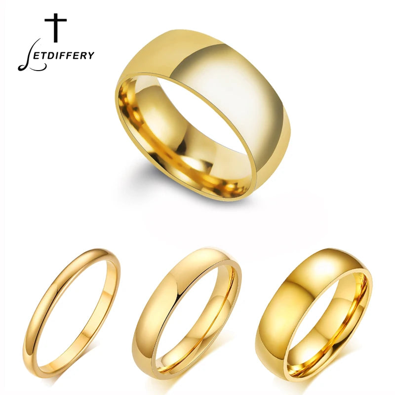 Anéis Letdiffery de Casamento de Aço Inoxidável
