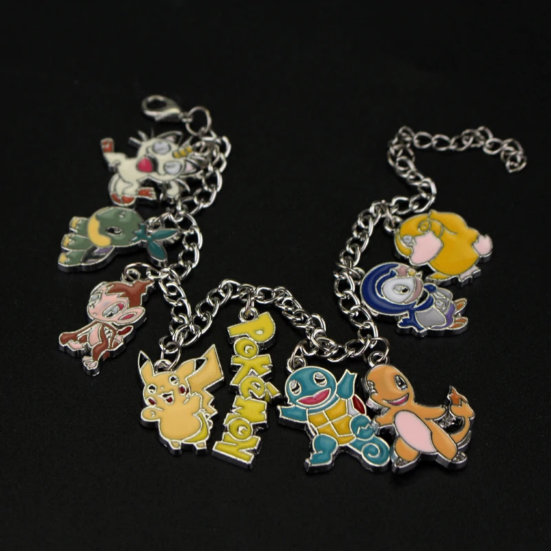 Pulseira de Metal com personagens Pokemon