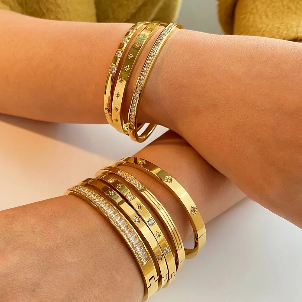 Pulseiras de Zircônia Cúbica à Prova D'água