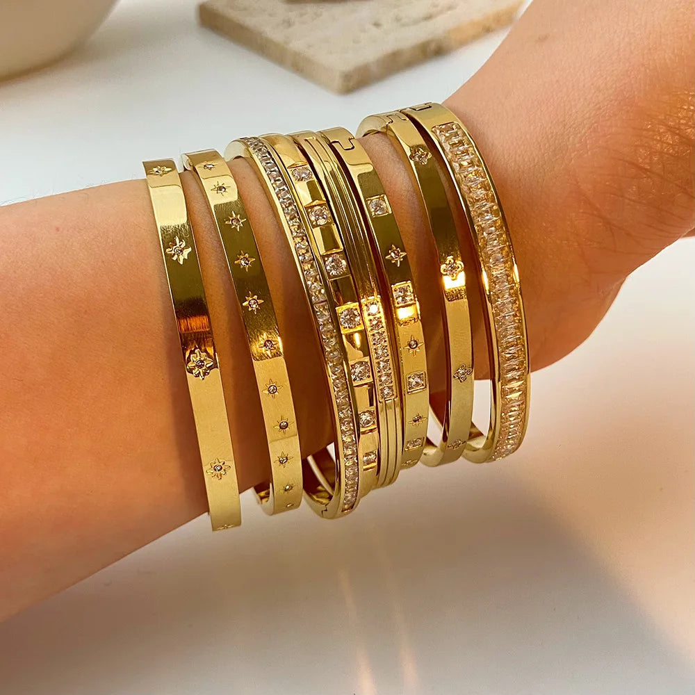 Pulseiras de Zircônia Cúbica à Prova D'água