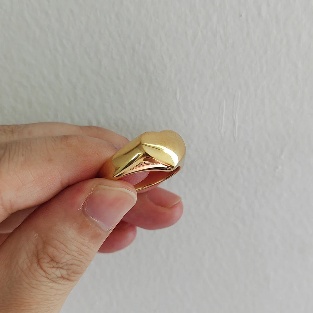 Anéis de Aço Inoxidável JHSL em formato de Coração