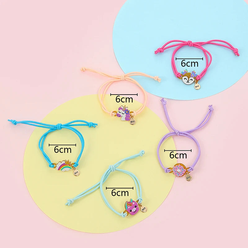 Pulseira Qpeach Arco-íris e Borboleta