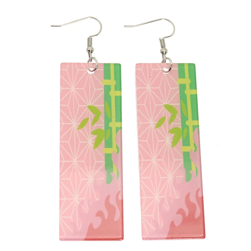 Brincos Pendentes Tanjiro Demon Slayer